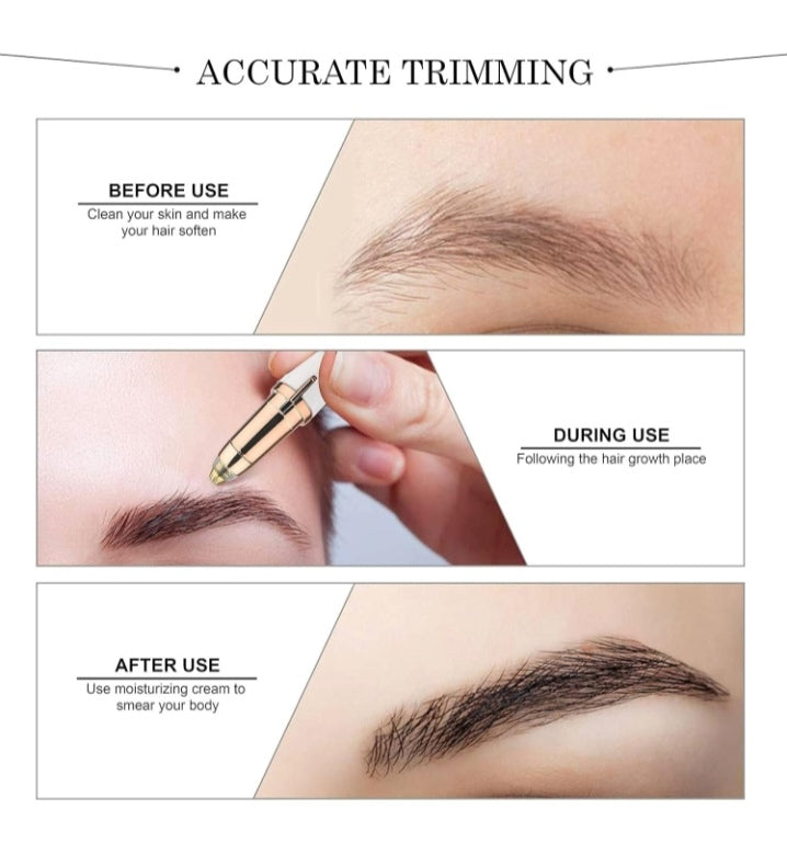 3 in 1 Flawless Eyebrow Trimmer, Rechargeble