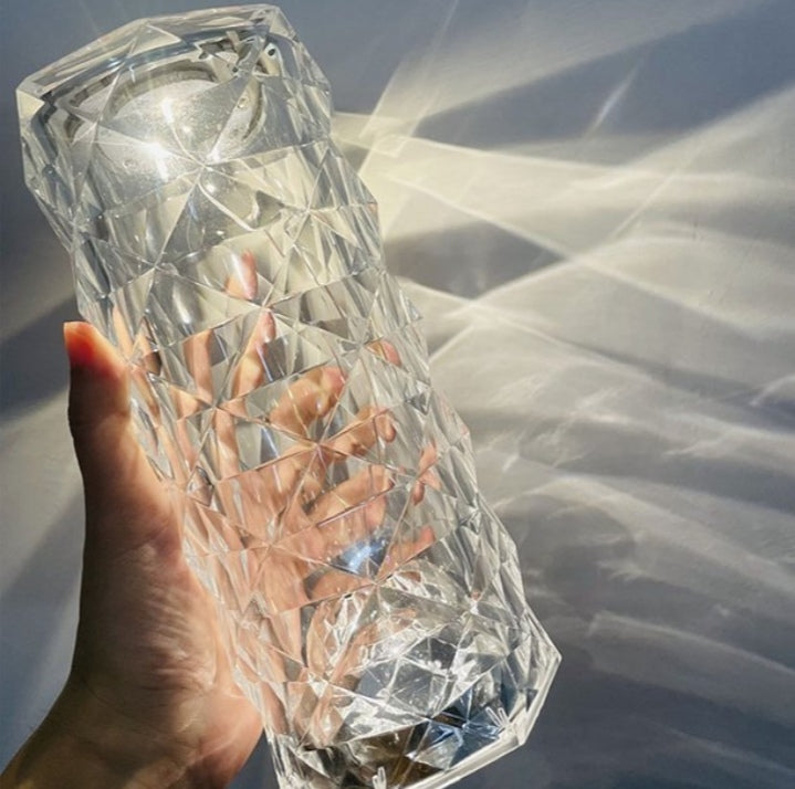 Crystal Glow Cylinder Lamp