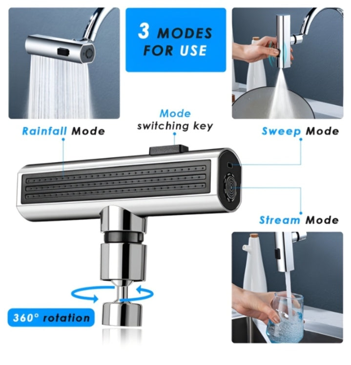 360° Rotating Rainfall Faucet Extender – Universal Fit