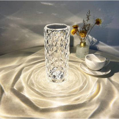 Crystal Glow Cylinder Lamp
