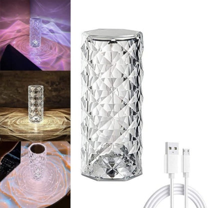 Crystal Glow Cylinder Lamp