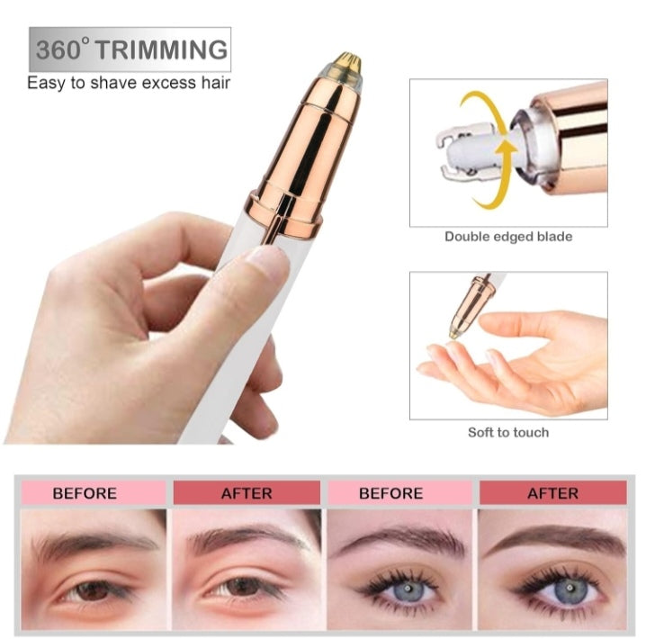 3 in 1 Flawless Eyebrow Trimmer, Rechargeble